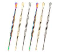 LUTER 6 Piezas Herramienta Para Tallar Cera Herramienta Para Tallar Cera De Acero Inoxidable Para Esculpir Cuchara De 11,9 cm (Oro Plata Arcoíris)