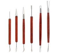 Luter 6 Piezas Herramientas de Arcilla para Esculpir Herramientas de Cerámica de Arcilla con Mango de Madera para Arcilla Cerámica Escultura Arte de Cerámica Manualidades