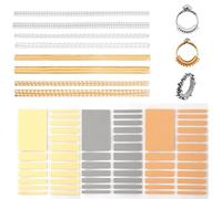 LUTER 65 Piezas Ajustador de Tamaño de Anillo Invisible, Ajustadores Joyería Ajustador de Anillo en Espiral Ajuste Anillos Anchos Ajustador Tamaño Anillo Invisible para Anillos Sueltos, Plata Dorada