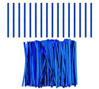 LUTER 750 Piezas 10cm Twist Tie, Lazos de Torcedura Metálicos para Bolsas de Dulces Bolsas de Café Bocadillos Cake Pops Artículos para Fiestas (Azul),Embellecimiento Ambiente Navideño