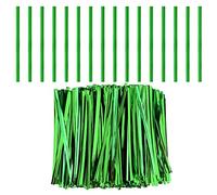 LUTER 750 Piezas 10cm Twist Tie, Lazos de Torcedura Metálicos para Bolsas de Dulces Bolsas de Café Bocadillos Cake Pops Artículos para Fiestas (Verde),Embellecimiento Ambiente Navideño