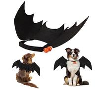 LUTER Alas de Murciélago Gato, Lindas Disfraz de Murciélago para Perro Disfraz de Perro Halloween con Campana de Calabaza Disfraz de para Perros Gatos Disfraces Divertidos Disfraces de Cosplay (L)