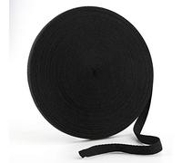 LUTER - Cinta de sarga de espiga (45 m, cinta de encuadernación de polarización, cinta de algodón para suministros de costura de bricolaje (negro, 1,3 cm)