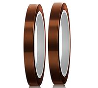 LUTER - Cinta de sublimación de alta temperatura, 2 rollos, resistente al calor, cinta térmica para impresión sublimación, transferencia de calor, aislamiento, soldadura a la ola(15 mm x 33 m,