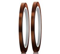 LUTER - Cinta térmica de sublimación de alta temperatura, 2 unidades, resistente al calor, para impresión sublimación, transferencia de calor, aislamiento de soldadura a la ola(5 mm x 33 m, leonado)