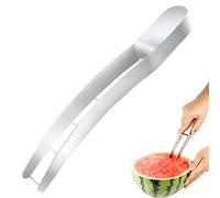 Luter - Cortador de sandía de acero inoxidable, herramienta de corte de sandía, herramienta de corte de frutas para fiestas, camping, formas de frutas