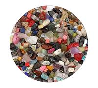 LUTER Cuentas de Piedra de Viruta Natural de Aproximadamente 500 Piezas Cuentas de Piedras Preciosas Irregulares Agujero Perforado para Joyería de Bricolaje Collar Pulsera Pendiente (Multicolor)