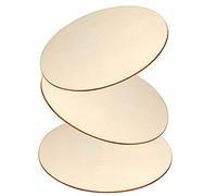 Luter - Disco de madera redondo de 30 cm, 3 unidades, sin acabar, para bricolaje, signo de círculo,