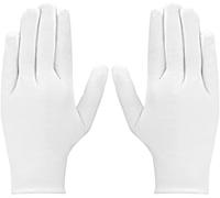 Luter - Guantes de algodón blanco para mujer y hombre, guantes de tela para Eczema, manos secas, hidratación, limpieza de trajes de plata para joyas de moneda
