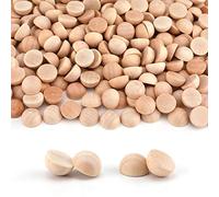 Luter - Lote de 300 Bolas de Madera (15 mm) Sin Acabar, Mini Medias Bolas Naturales para Proyectos de Bricolaje, Artes para Niños y Suministros de Artesanía