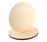 Luter - Lote de 5 discos redondos de madera sin acabar de 10 pulgadas - Cortes para bricolaje signo de círculo