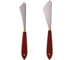 LUTER Raspador De Mezcla De Pintura De 2 Piezas Juego De Cuchillos De Pintura Paleta De Espátula De Acero Inoxidable, Para Pintura Acrílica Al Óleo