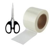 LUTER RV Cinta de Reparación de Toldo, Cinta Adhesiva Reforzada con Fibra de Vidrio Transparente, Impermeable para Toldo de RV, Tienda de Campaña, Tela de Embalaje para Caravana (10 m x 8cm)