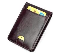 LUTFI Carteras Cartera Tarjetero Cartera de Cuero Unisex Escudo de identificación Monedas Bolsillo for Tarjetas Monederos de crédito Resistente a desgarros Regalo (Color : Coffee, Size : 7.7x11cm)