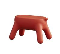 LUTFI Escabel Taburete de plástico Creativo, Taburete for Asiento móvil, Taburete Moderno y Bonito for Cambiar Zapatos de Porche, Taburete Creativo for Sala de Estar Dormitorio(Red)