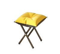 LUTFI Escabel Taburete Plegable portátil for pies, Taburete for Cambiar Zapatos de Entrada, Taburete bajo Plegable pequeño for Dormitorio, Taburete Creativo for el hogar Dormitorio(Linen Yellow)