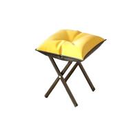 LUTFI Escabel Taburete Plegable portátil for pies, Taburete for Cambiar Zapatos de Entrada, Taburete bajo Plegable pequeño for Dormitorio, Taburete Creativo for el hogar Dormitorio(Leather Yellow)