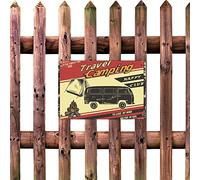 lutieger Letrero de metal con cita en inglés «Summer Camping Life is Better Around The Campsite Adventure» para decoración de jardín, granja, aluminio resistente a la decoloración, decoración de pared