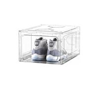 LUTODY - Pack 2 cajas para zapatos, Organizador de zapatos, Guarda zapatos, Transparentes, Apilable para armario