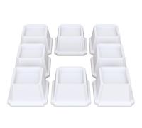 Lutown-Teen Elevadores de cama de 2 pulgadas, resistentes para sofás, elevadores de silla, elevadores de sofá, elevadores de mesa, juego de 8 unidades, color blanco