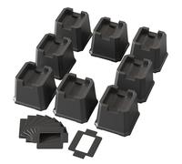 Lutown-Teen Elevadores de cama de 3 pulgadas, resistentes para muebles para ruedas de sofás, elevadores de silla, elevadores de sofá, elevadores de mesa, juego de 8 unidades, color negro