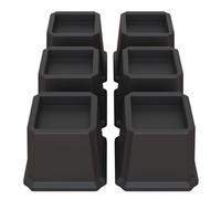 Lutown-Teen Elevadores de cama de 3 pulgadas, resistentes para sofás, elevadores de sillas, elevadores de sofá, elevadores de mesa, juego de 6 unidades, color negro