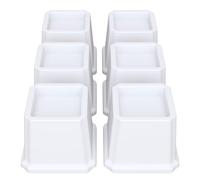 Lutown-Teen Elevadores de cama de 3 pulgadas, resistentes para sofás, elevadores de sillas, elevadores de sofá, elevadores de mesa, juego de 6 unidades, color blanco