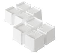 Lutown-Teen Elevadores de cama de 4 pulgadas resistentes en forma de L para sofás, elevadores de sillas, elevadores de sofá, elevadores de mesa, juego de 8 unidades, color blanco