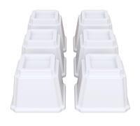 Lutown-Teen Elevadores de cama de 4 pulgadas, resistentes para sofás, elevadores de sillas, elevadores de sofá, elevadores de mesa, juego de 6 unidades, color blanco