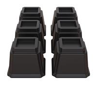 Lutown-Teen Elevadores de cama de 4 pulgadas, resistentes para sofás, elevadores de sillas, elevadores de sofá, elevadores de mesa, juego de 6 unidades, color negro