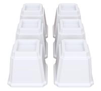 Lutown-Teen Elevadores de cama de 5 pulgadas, resistentes para sofás, elevadores de sillas, elevadores de sofá, elevadores de mesa, juego de 6 unidades, color blanco