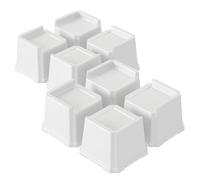 Lutown-Teen Elevadores de cama de 7,62 cm, resistentes en forma de L, para sofás, elevadores de sillas, elevadores de sofá, elevadores de mesa, juego de 8 unidades, color blanco