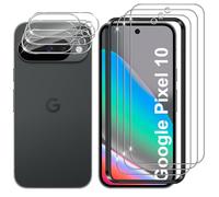 Lutree Cristal Templado para Google Pixel 10, 3+3 Piezas Protector de Pantalla + Protector de Lente de Cámara, Dureza 9H HD Anti-Arañazos Vidrio Templado Película Protectora