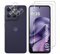 Lutree Cristal Templado para Motorola Moto G17/ G17 Power, 2+2 Piezas Protector de Pantalla + Protector de Lente de Cámara, Dureza 9H HD Anti-Arañazos Vidrio Templado Película Protectora