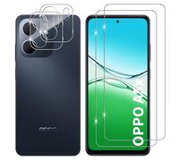 Lutree Cristal Templado para OPPO A5x 4G/ 5G, 2+2 Piezas Protector de Pantalla + Protector de Lente de Cámara, 9H HD Anti-Arañazos Vidrio Templado Película Protectora