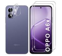 Lutree Cristal Templado para OPPO A6x 5G/ 4G, 2+2 Piezas Protector de Pantalla + Protector de Lente de Cámara, Dureza 9H HD Anti-Arañazos Vidrio Templado Película Protectora
