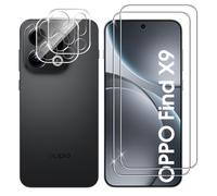Lutree Cristal Templado para OPPO Find X9, 2+2 Piezas Protector de Pantalla + Protector de Lente de Cámara, Dureza 9H HD Anti-Arañazos Vidrio Templado Película Protectora