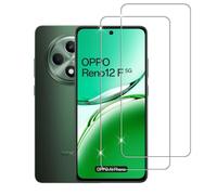 Lutree Cristal Templado para OPPO Reno 12 F/Reno 12 FS/Reno 13 F/Reno 13 FS, 2 Piezas Protector de Pantalla, HD Anti-Arañazos Dureza 9H Vidrio Templado Película Protectora