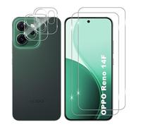 Lutree Cristal Templado para OPPO Reno 14 F 5G / Reno 14 FS 5G, 2+2 Piezas Protector de Pantalla + Protector de Lente de Cámara, 9H HD Anti-Arañazos Vidrio Templado Película Protectora