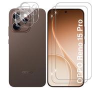 Lutree Cristal Templado para OPPO Reno 15 Pro 5G, 2+2 Piezas Protector de Pantalla + Protector de Lente de Cámara, Dureza 9H HD Anti-Arañazos Vidrio Templado Película Protectora
