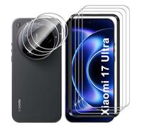 Lutree Cristal Templado para Xiaomi 17 Ultra, 3+3 Piezas Protector de Pantalla + Protector de Lente de Cámara, Dureza 9H HD Anti-Arañazos Vidrio Templado Película Protectora