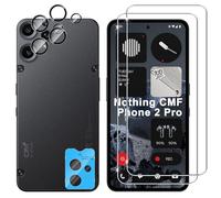 Lutree For Nothing CMF - Protector de pantalla para teléfono 2 Pro, 2 + 2 unidades de vidrio templado + protector de lente de cámara, película HD sin burbujas, dureza 9H, vidrio protector premium