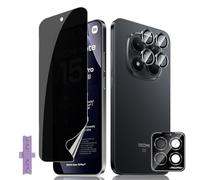 Lutree para für Xiaomi Redmi Note 15 Pro 5G Anti-Espía Cristal Templado, 1+1 Piezas 3D Protector de Pantalla de Privacidad + Protector de Lente de Cámara,Antiespias Película Protectora