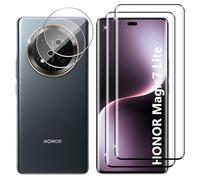 Lutree para Honor Magic 7 Lite 5G Cristal Templado, 2+2 Piezas 3D Protector de Pantalla + Protector de Lente de Cámara, Dureza 9H HD Vidrio Templado Película Protectora