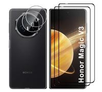 Lutree para Honor Magic V3 Cristal Templado, 2+2 Piezas 3D Protector de Pantalla + Protector de Lente de Cámara, Dureza 9H HD Vidrio Templado Película Protectora