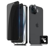 Lutree para iPhone 17 Anti-Espía Cristal Templado, 2+1 Piezas Protector de Pantalla de Privacidad + Protector de Lente de Cámara, Antiespias Dureza 9H Anti-Arañazos Película Protectora