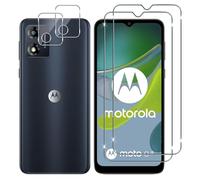 Lutree para Motorola Moto E13 Cristal Templado, 2+2 Piezas Protector de Pantalla +Protector de Lente de Cámara, Dureza 9H HD Anti-Arañazos Sin Burbujas Vidrio Templado Película protectora