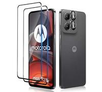 Lutree para Motorola Moto G15 Protector de Pantalla + Protector de Lente de Cámara, [2+1 Piezas], Anti-Arañazos Sin Burbujas Cristal Templado, HD Transparente Película Protectora