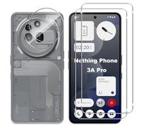 Lutree para Nothing Phone 3a Pro Cristal Templado, 2+2 Piezas Protector de Pantalla + Protector de Lente de Cámara, Dureza 9H HD Vidrio Templado Anti-Arañazos Película Protectora