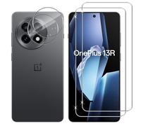 Lutree para OnePlus 13R Cristal Templado, 2+2 Piezas Protector de Pantalla + Protector de Lente de Cámara, Dureza 9H HD Vidrio Templado Anti-Arañazos Película Protectora